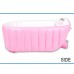 Bathtubs Freestanding Foldable Inflatable Infant Children Bath Home Inflatable Pink Blue (Color : Pink) - B07H7KH4SJ